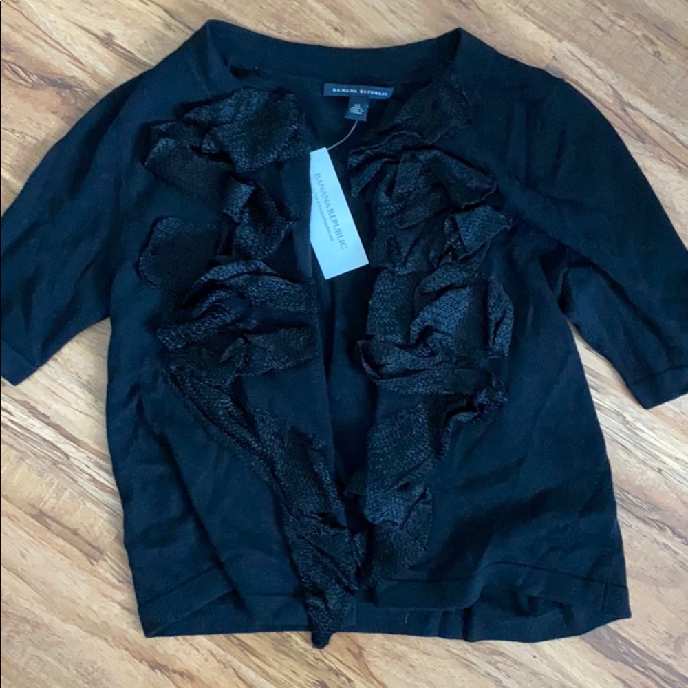 NWT Black Banana Republic Short Sleeved Cardigan